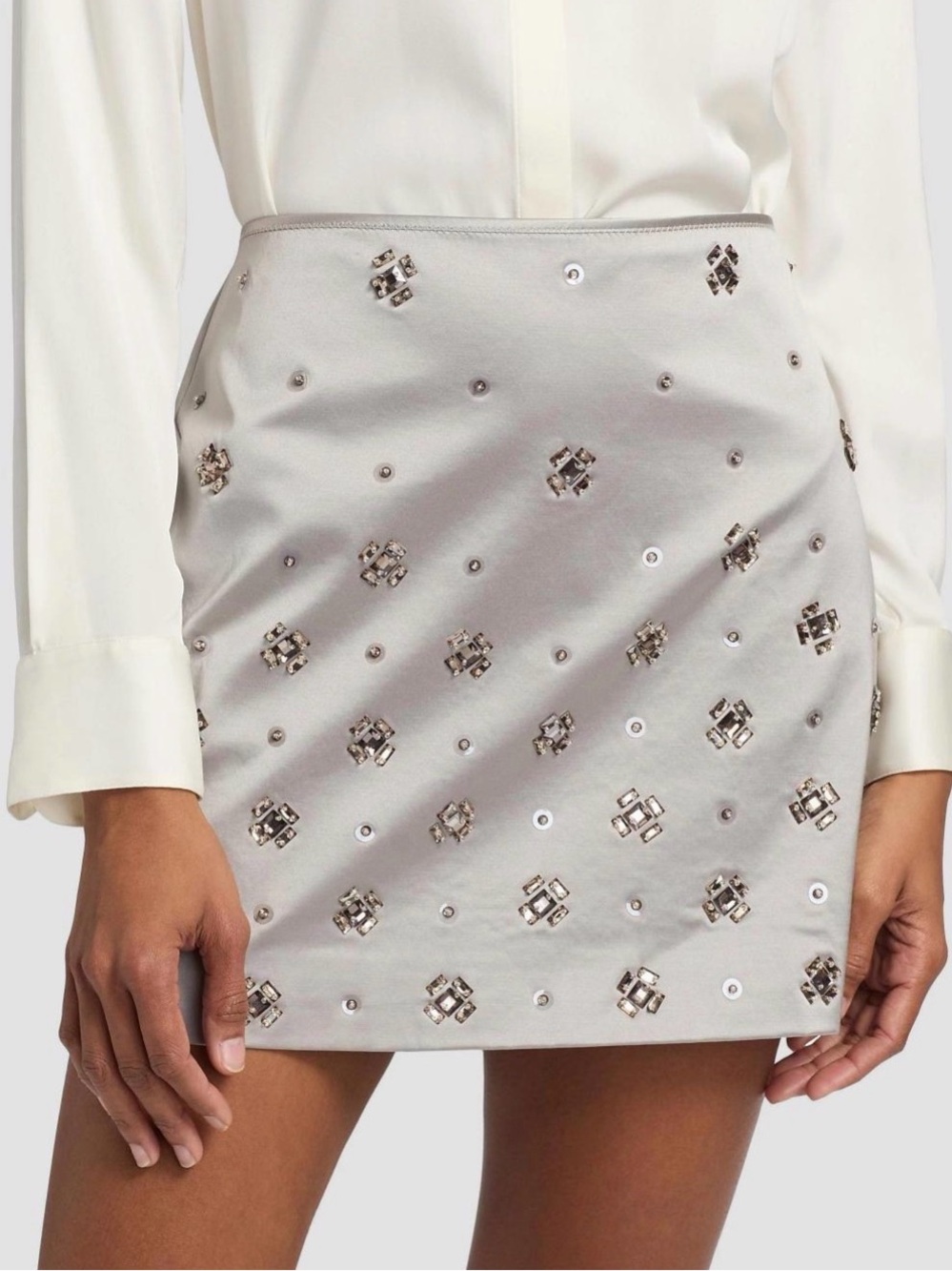 Veronica Beard
Olenna Crystal-Embellished A-Line Miniskirt. Size 6